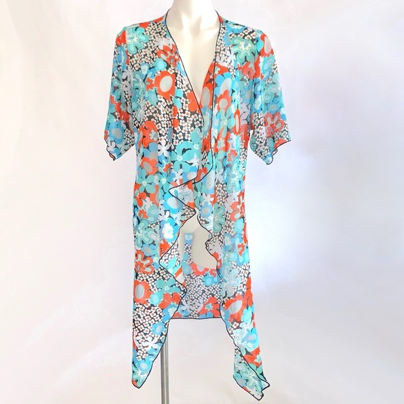 LuLaRoe Shirley Floral Kimono Duster Dress - Picture 3 of 11